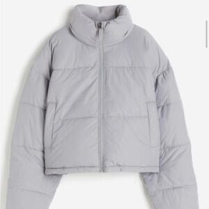 H&M Women's Silver Puffer Jacket